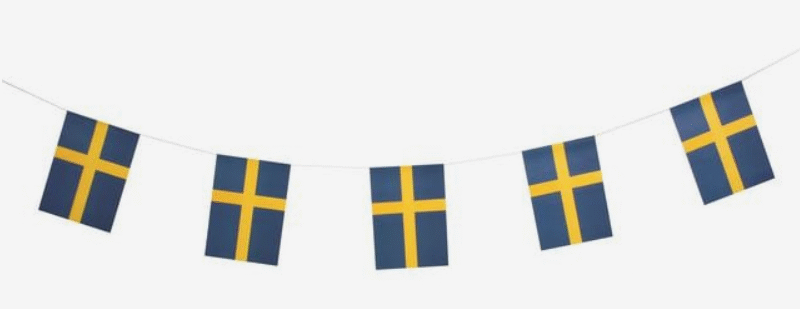 Flaggspel Sverige papper