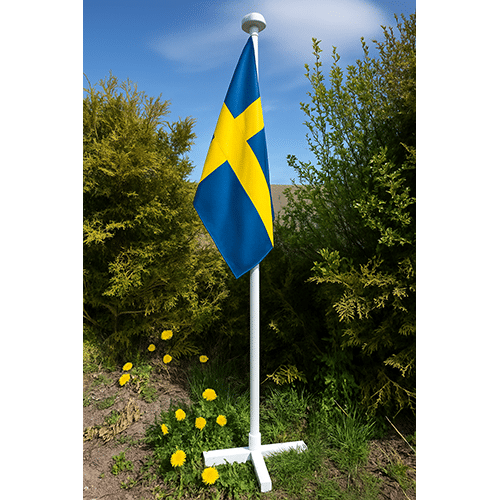 Flaggstång 180cm för balkongen fristående